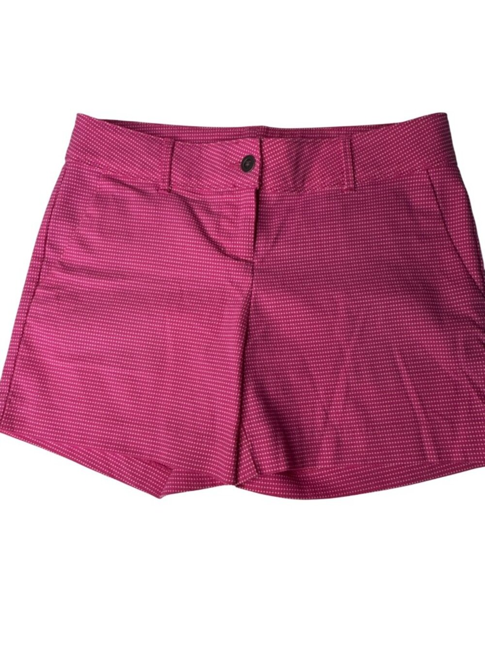 Isaac Mizrahi Pink Micro Dot High Waist Stretch Shorts Designer Chic size 6